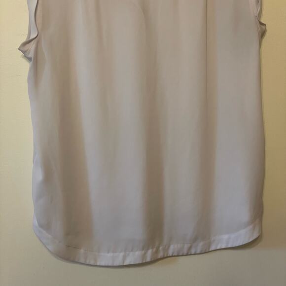 J. CREW 12 white tank top polyester button up minimalist classic basic elegant - Picture 9 of 9